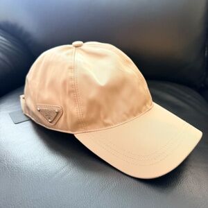 NEW PRADA RE-NYLON BASEBALL CAP HAT UNISEX LOGO ADJUSTABLE